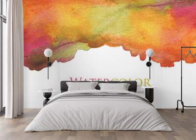 abstract watercolor brush strokes painted background. texture pa Wall mural