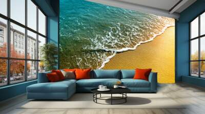 starfish on a beach sand Wall mural