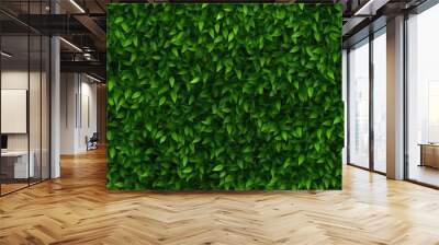 Green Leaves background. SEAMLESS PATTERN. Created with Generative AI technology. Wall mural