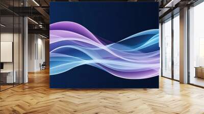 This artwork features a striking contrast of yellow flame-like glow on the left and swirling blue smoke on the right, set against a solid black background, showcasing vibrant colors Wall mural