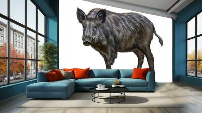 The wild boar (Sus scrofa) Wall mural