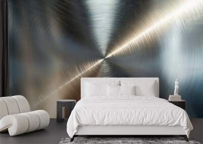 A silver object with a shiny surface Wall mural