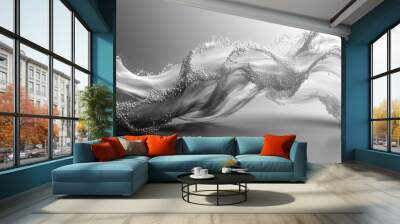 A wave of water with many bubbles in it Wall mural