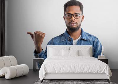 Portrait of African American male in studio Wall mural