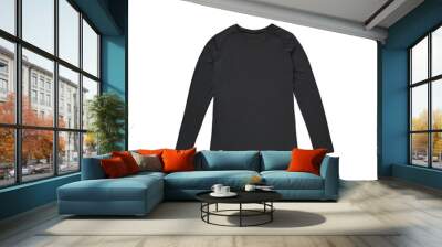 Long sleeve black jersey isolated on white background Wall mural