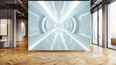 white futuristic background Wall mural