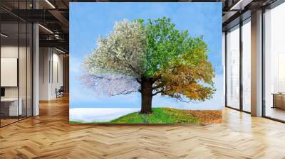 four season tree Wall mural