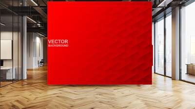 Abstract .Modern background. Red polygon background. vector. Wall mural