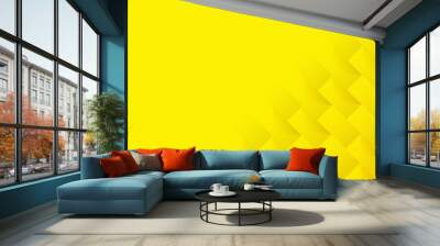 Abstract. Yellow square shape geometric background. light and shadow . Vector. Wall mural