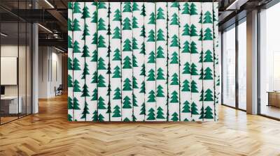 Background of cocktail party paper straws with Christmas tree pattern Wall mural