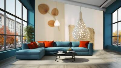 indoor lighting with hanging lamp in modern style Wall mural