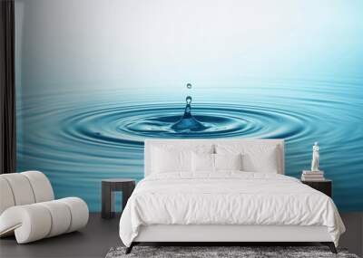 Water drop and splash Wall mural