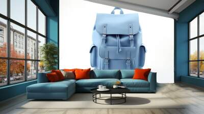 Blue bag on white background Wall mural