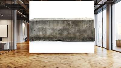 Concrete barrier isolated on white background Wall mural