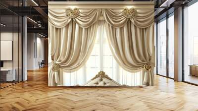 Curtain with copy space a luxurious touch Wall mural