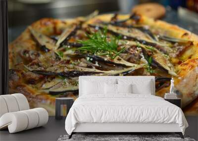 Pissaladiere French onion pizza Wall mural