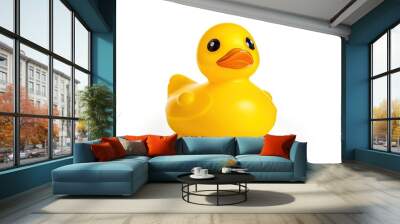 White background with an adorable rubber duckling picture. Wall mural