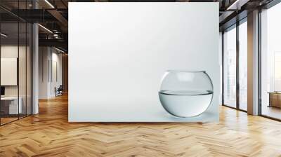 White background with empty fish bowl for messages Wall mural