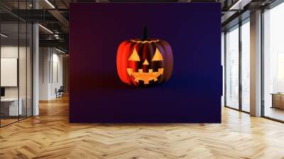 halloween pumpkin on dark background Wall mural