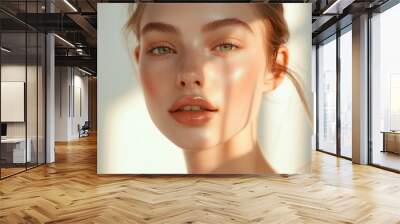 A beautiful model suitable for jewelry, skincare, beauty industry. Wall mural