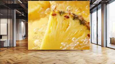 sliced fresh pineapple in water Wall mural