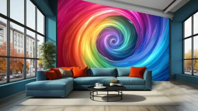 Abstract colorful swirl 3D background, abstract graphic poster PPT background Wall mural