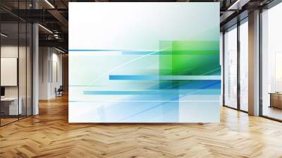 Abstract green digital cyberspace background material with a sense of technology, art concept illustration with a sense of technology Wall mural