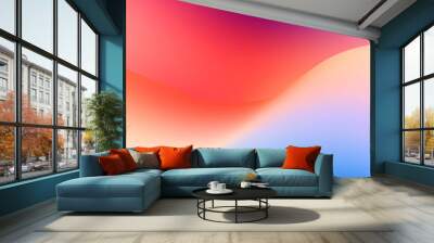 Abstract modern graphic fluid shape 3D background, colorful gradient color design concept Wall mural