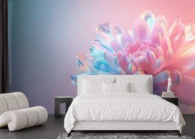 Colorful flower graphic poster PPT background, abstract flower computer wallpaper background Wall mural