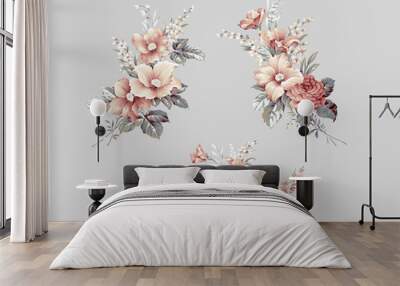 Decorative elegant luxury design.Vintage flower element. Wall mural