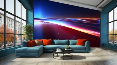 Future technology line background and light effect, cyberpunk style background material with a sense of technology Wall mural