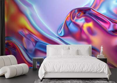 Trendy fashion colorful fluid gradient abstract background, colorful curve gradient elements concept illustration Wall mural