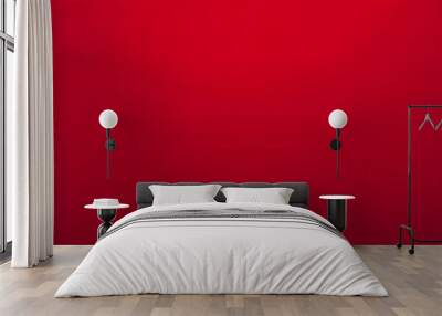 Simple red gradient background with a clean and textured look. Wall mural