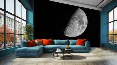 Moon, moon on black Wall mural