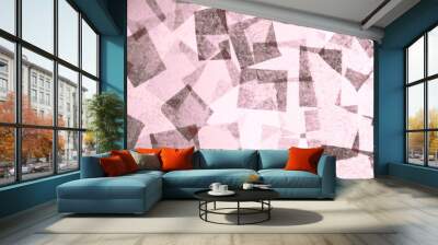 pink and black abstract tissue paper collage Wall mural