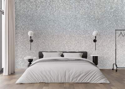 Silver Glitter Christmas Winter Background Wall mural