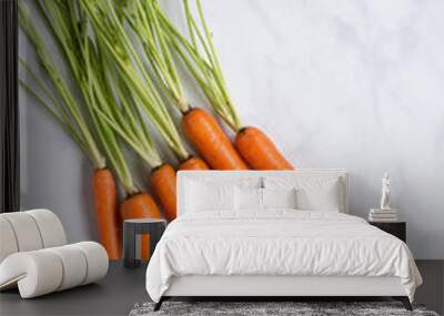 Fresh Organic Yellow Carrots Wall mural