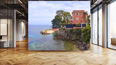 Vintage villa at Saint-Jean-Cap-Ferrat in sunny day in France Wall mural