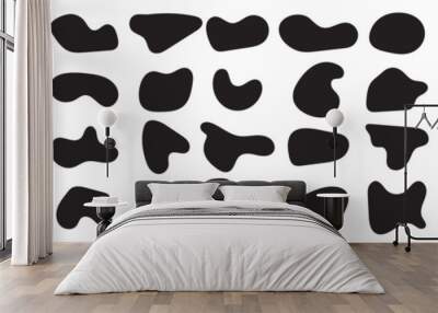 Amoeba blob shape vector illustration set Wall mural