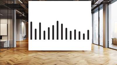 Audio wave set. Voice record icon set. Podcast sound waves set. Sound wave icon set. Vector illustration Wall mural