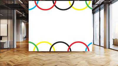 Background banner template with colored rings frame Wall mural