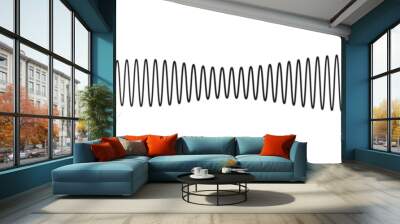 Set of radio Wave icon. Monochrome simple sound wave on transparent background. Vector sound wave icon. Music player sound bar. Record interface. Equalizer icon with soundwave line. used for mobile. Wall mural