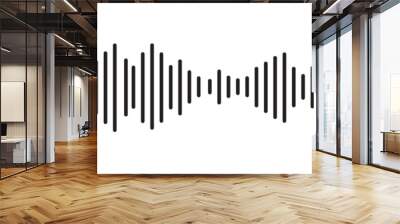 Sound wave sign, seamless sound waveform background, music player, voice, dictaphone - stock vector Wall mural