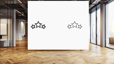 3 stars vector icon. Three stars arc vector Wall mural