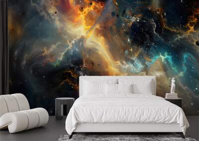 realistic high-resolution photo of galaxy, with detailed background Wall mural