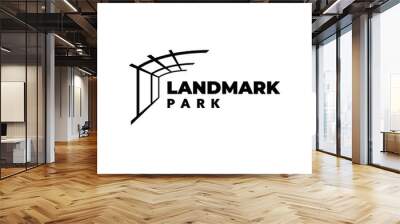 Abstract atrium landmark logo template Wall mural