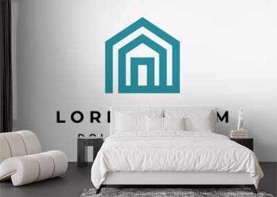 Simple modern home and house logo icon Wall mural