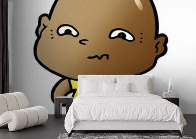 cartoon creepy guy Wall mural