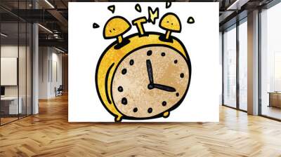 cartoon doodle alram clock Wall mural