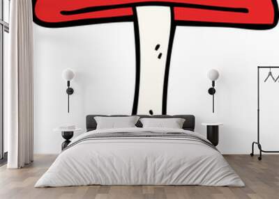 cartoon doodle mushroom Wall mural